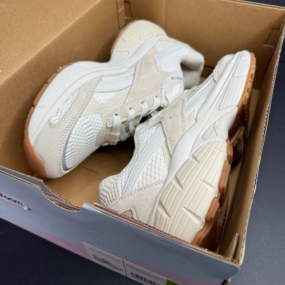 Reebok Chaos Womens Sneakers Natural Tan Suede Mesh FuelFoam AR30303W-CTT Size 7 - Picture 4 of 11